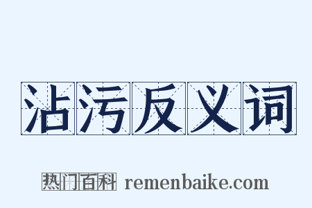 沾污反义词是什么意思的图片